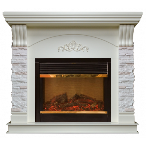 Каминокомплект Alex Bauman Madeira (крем)+Jupiter FX Brass Каминокомплект Alex Bauman Madeira (крем)+Jupiter FX Brass в Севастополе