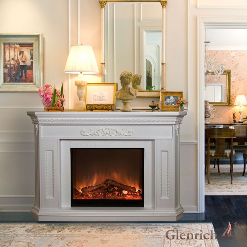 Электрокамин «Каролина Delux» белый в Севастополе